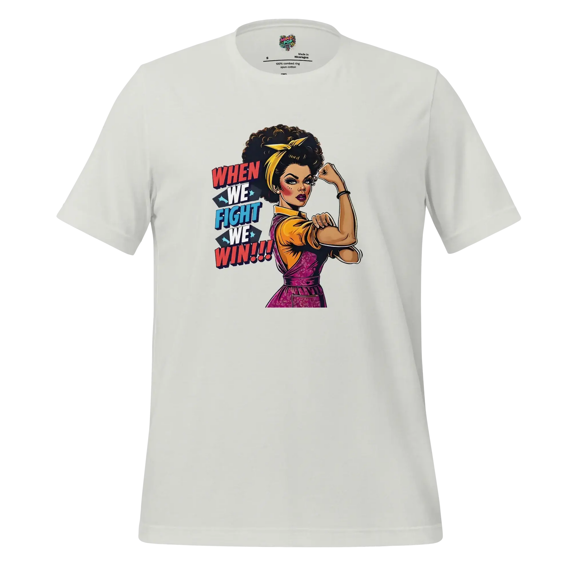 When We fight, We Win Shirt Afro-Rosie Silver