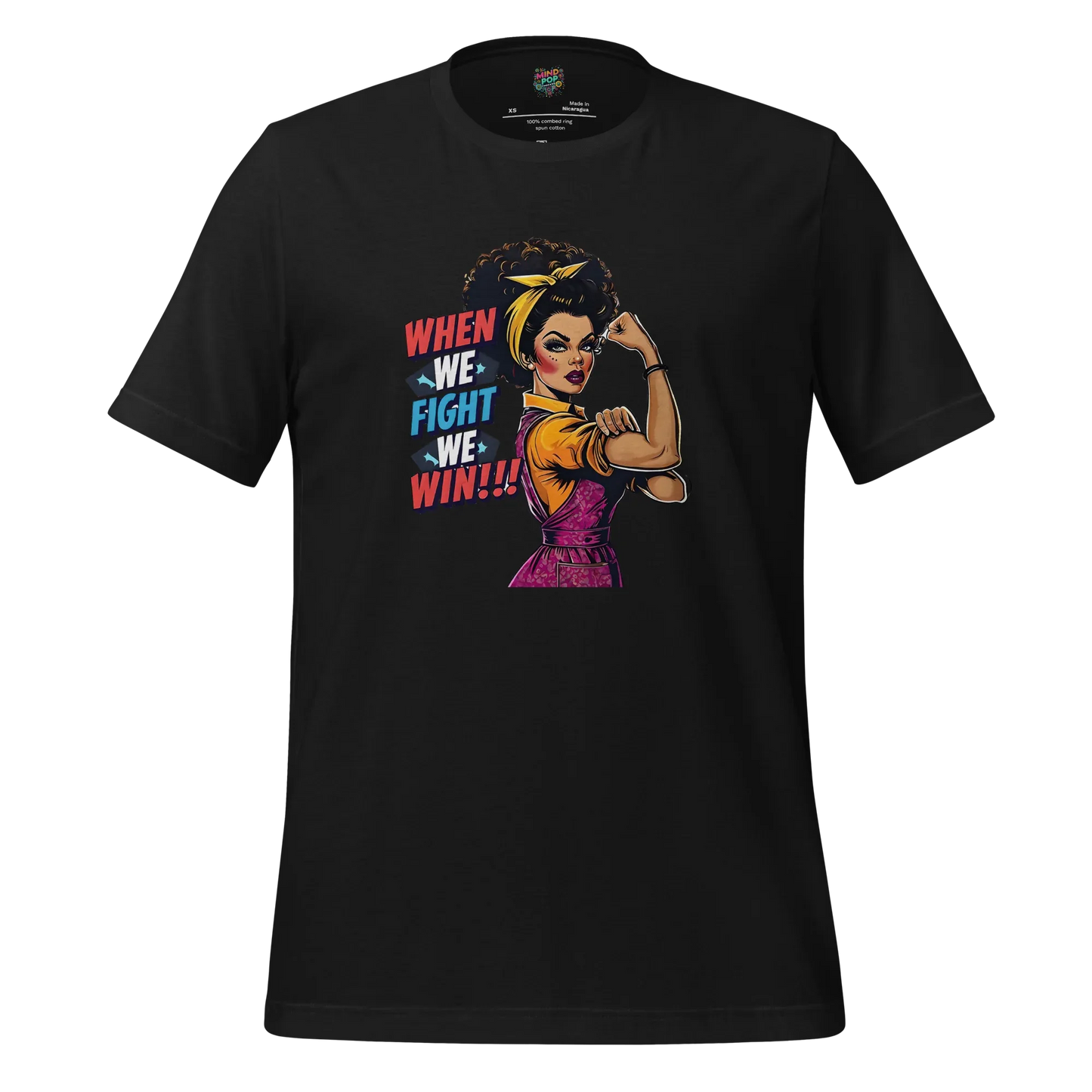 When We fight, We Win Shirt Afro-Rosie Vintage Black