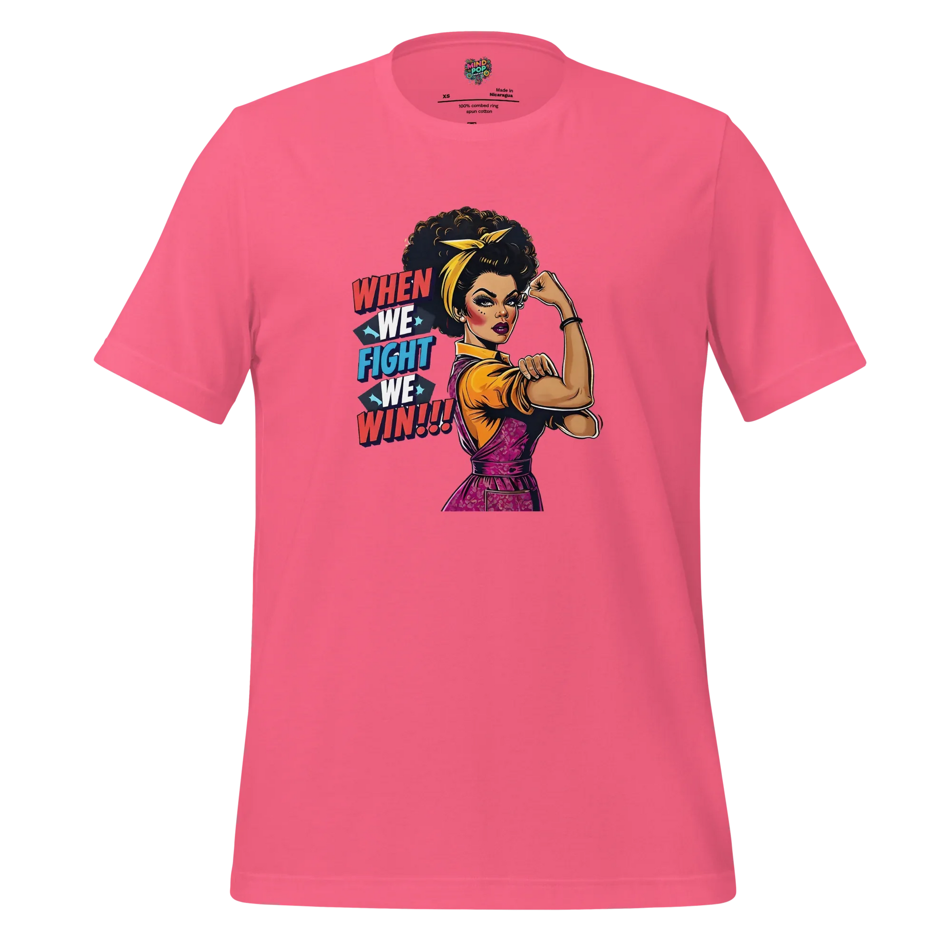 When We fight, We Win Shirt Afro-Rosie Charity Pink