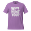 Who Hurt You - Dark Humor Tee Heather Team Purple
