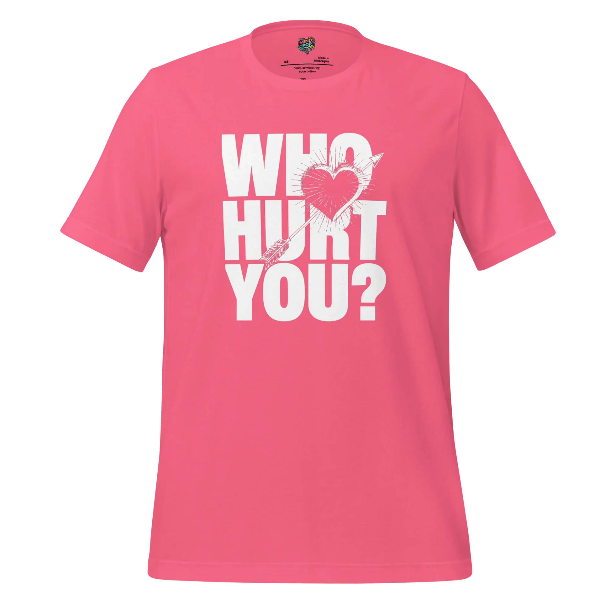 Who Hurt You - Dark Humor Tee Charity Pink
