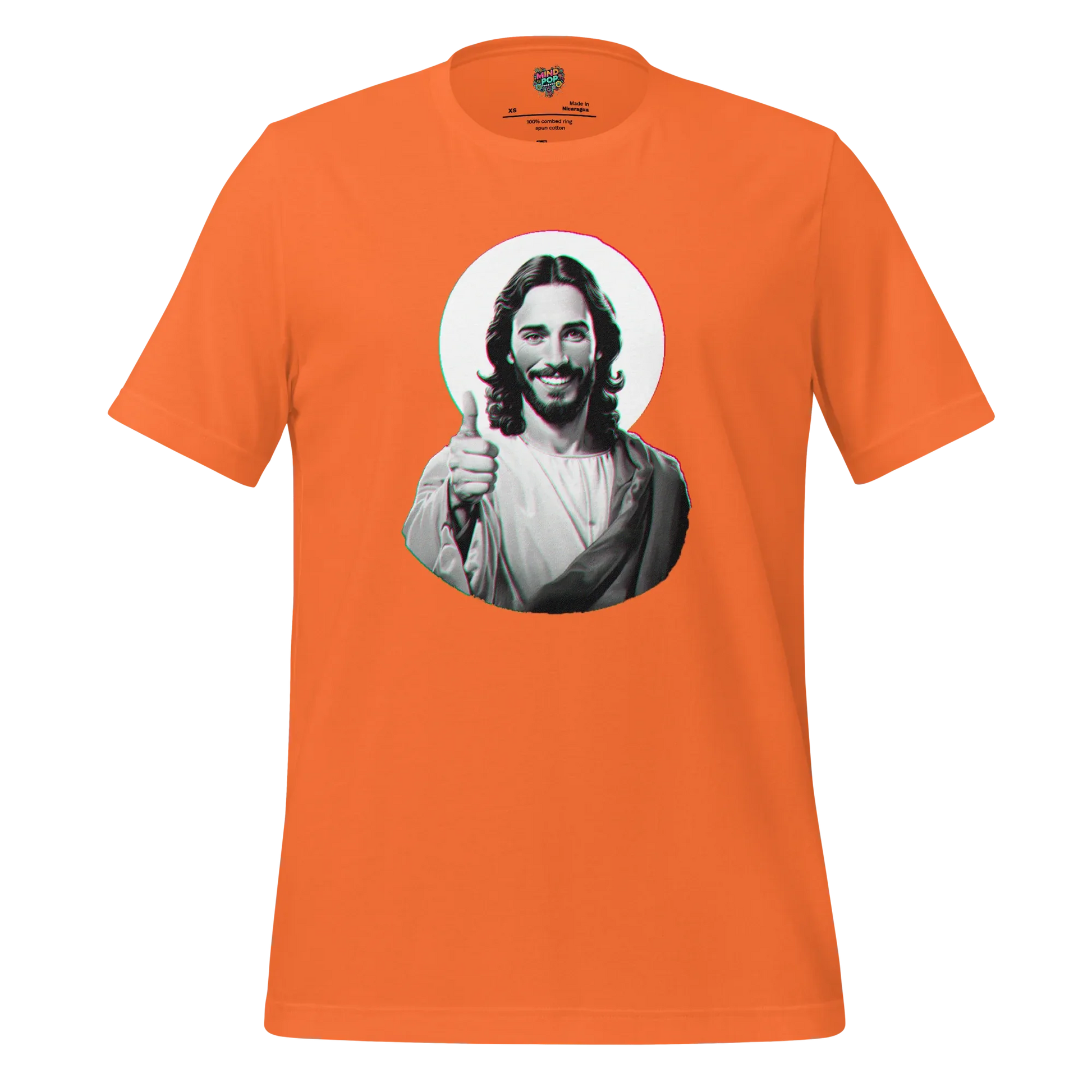 Your Pal Jesus Graphic Tee — Retro Humor Shirt Orange