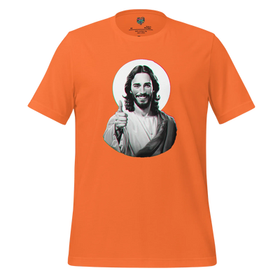 Your Pal Jesus Graphic Tee — Retro Humor Shirt Orange