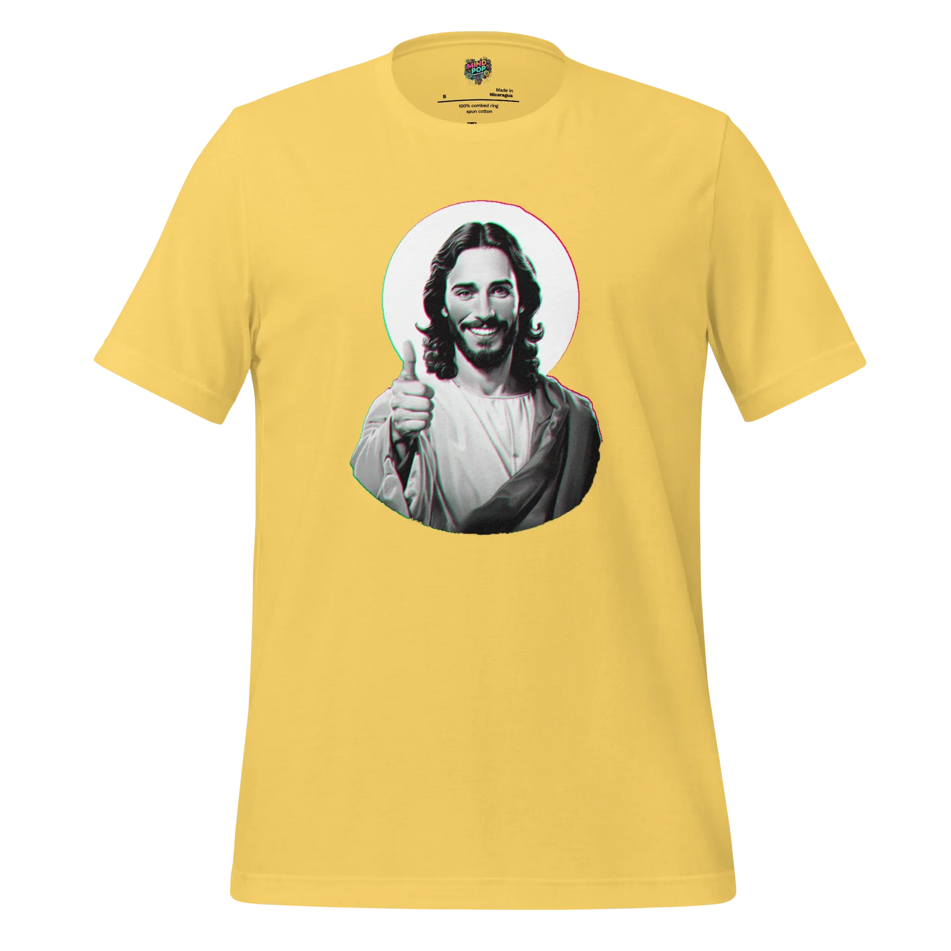 Your Pal Jesus Graphic Tee — Retro Humor Shirt Yellow