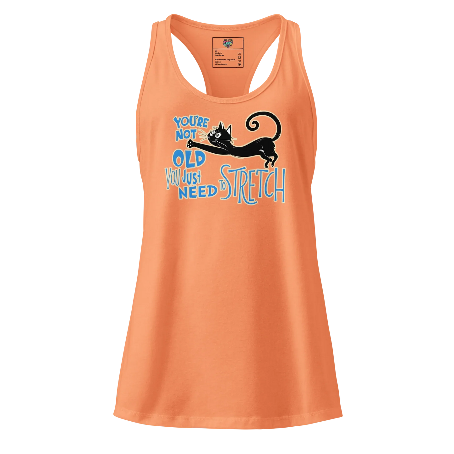You're Not Old (Dr. Seuss Style) fitted racerback tank top Light Orange
