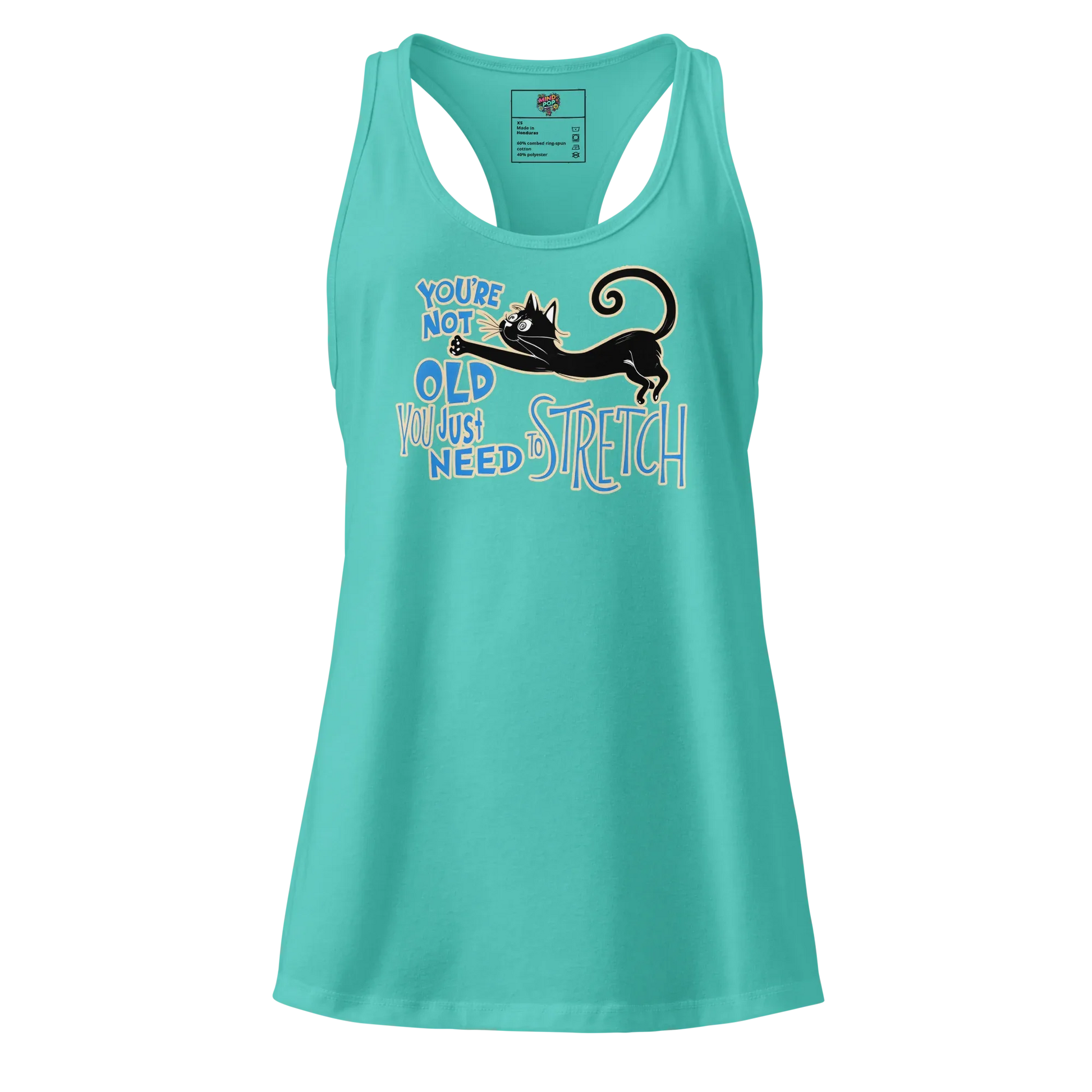 You're Not Old (Dr. Seuss Style) fitted racerback tank top Tahiti Blue