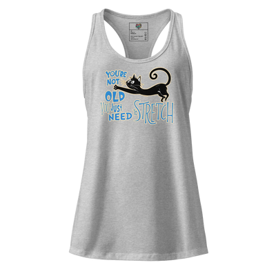 You're Not Old (Dr. Seuss Style) fitted racerback tank top Heather gray