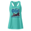You’re Not Old, You Just Need to Stretch fitted racerback tank top Tahiti Blue