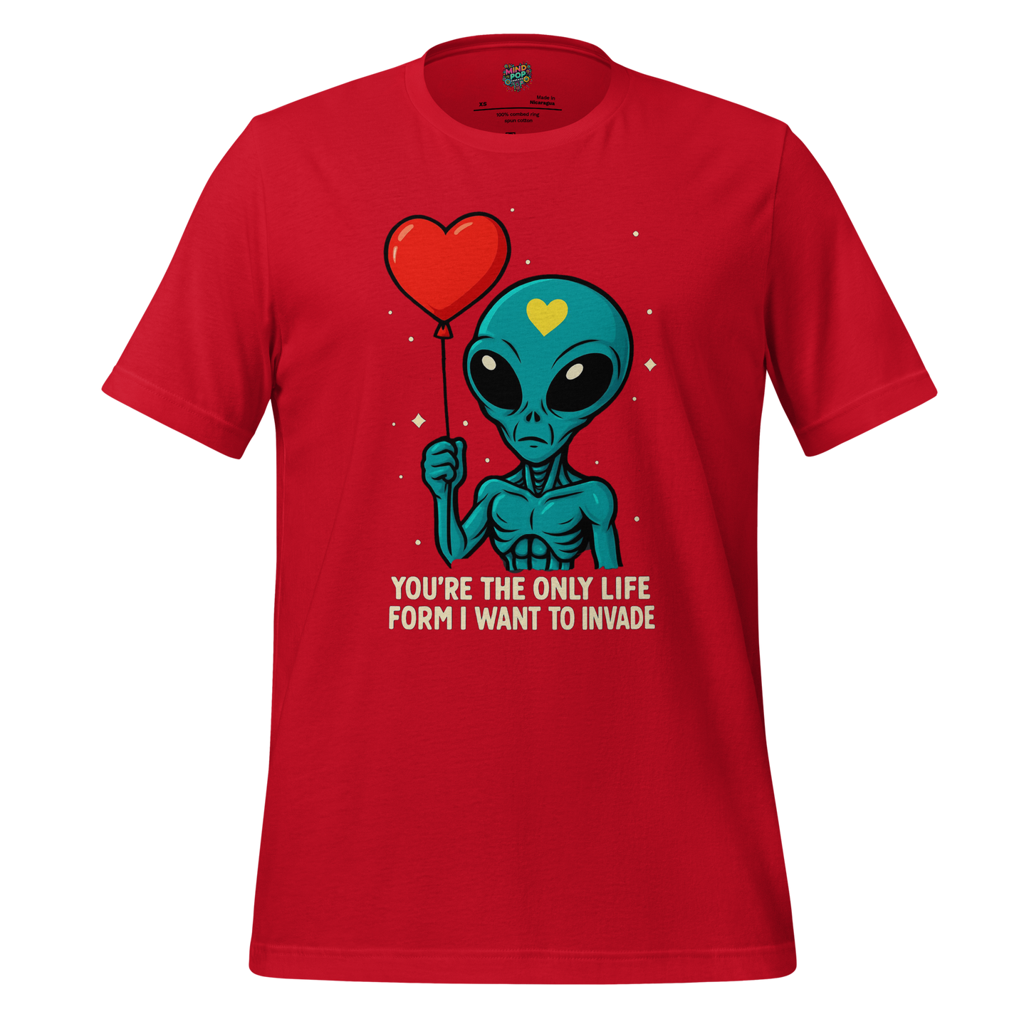 Alien Invasion - Sci-Fi Romance Graphic Red