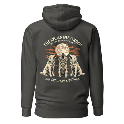 "Lycanine Order: Midnight Hunt" graphic pullover hoodie
