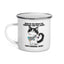 Christmas Tree Cat funny holiday enamel camp mug, product photo