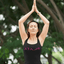 Yoga Pose Silhouette Long Fitted Studio Tank