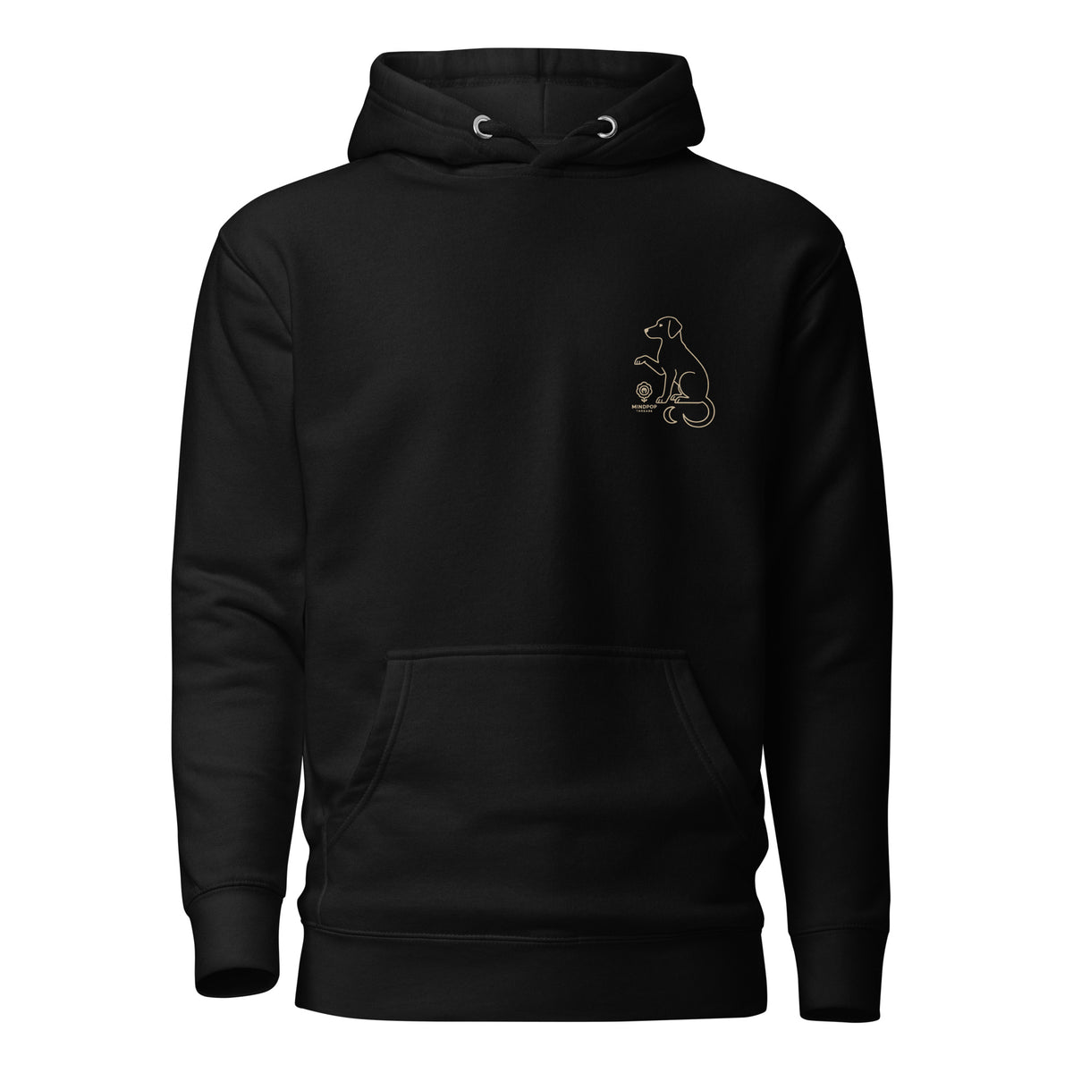 "Lycanine Order: Midnight Hunt" graphic pullover hoodie in Black
