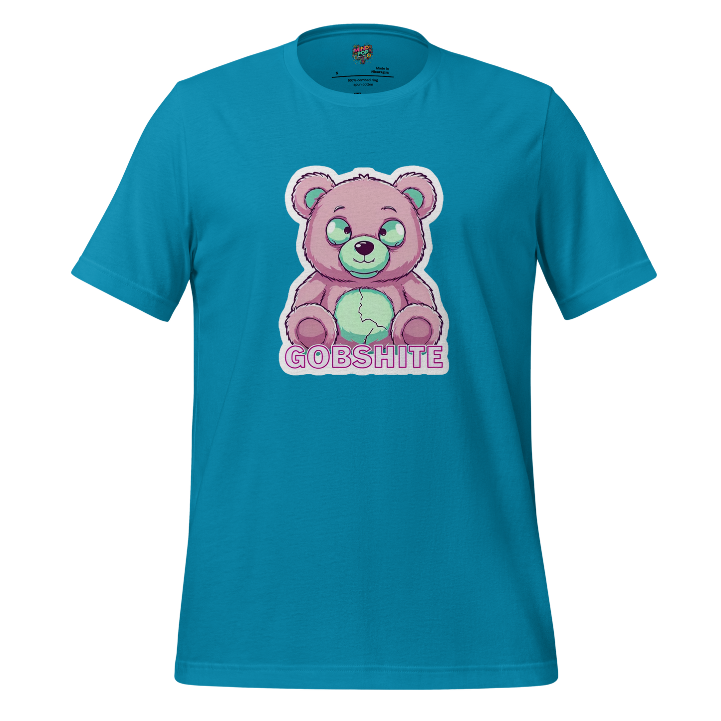 Gobshite Bear Shirt Aqua