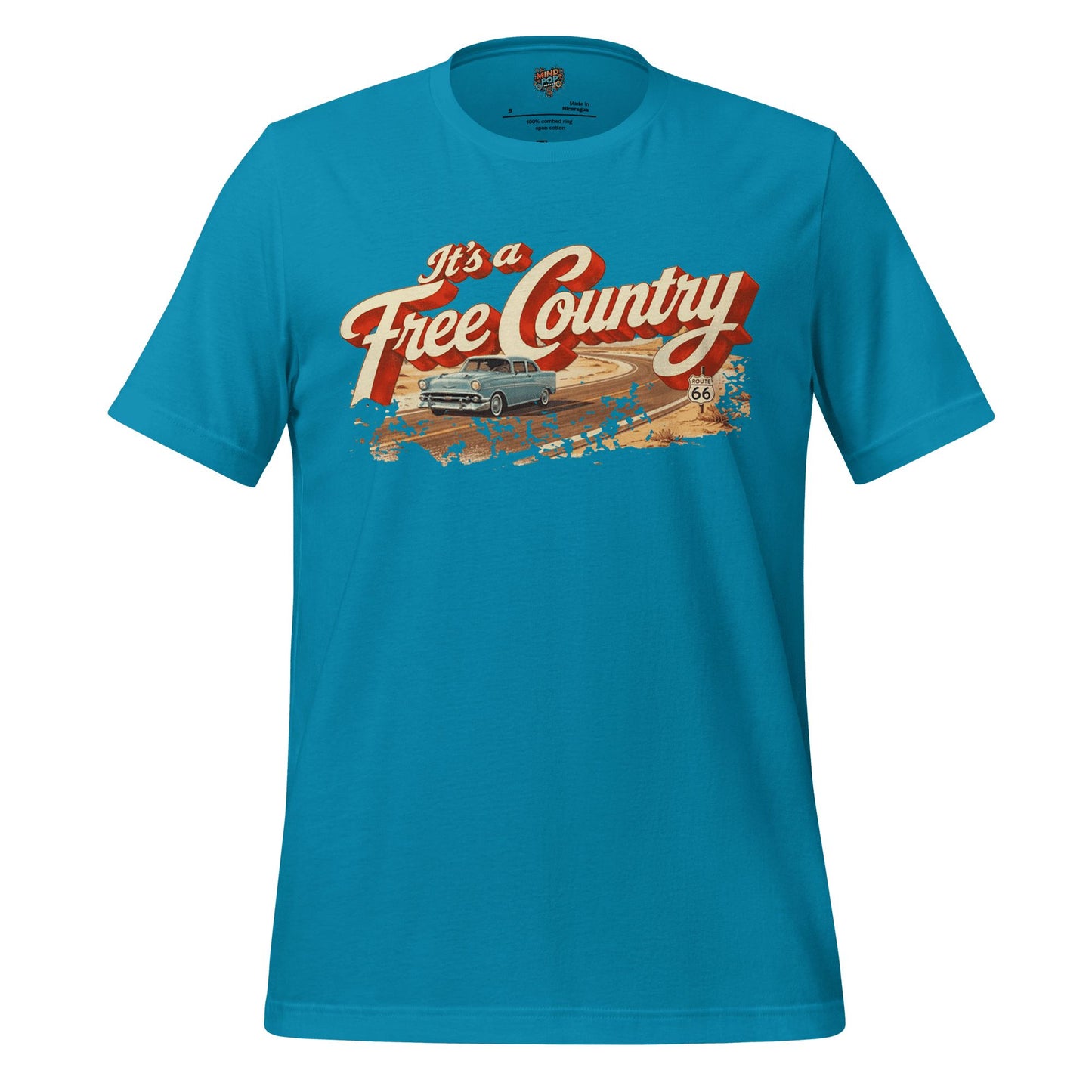 It's a Free Country Shirt Aqua