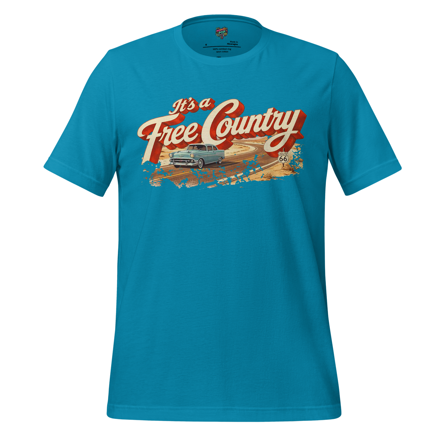 It's a Free Country Shirt Aqua