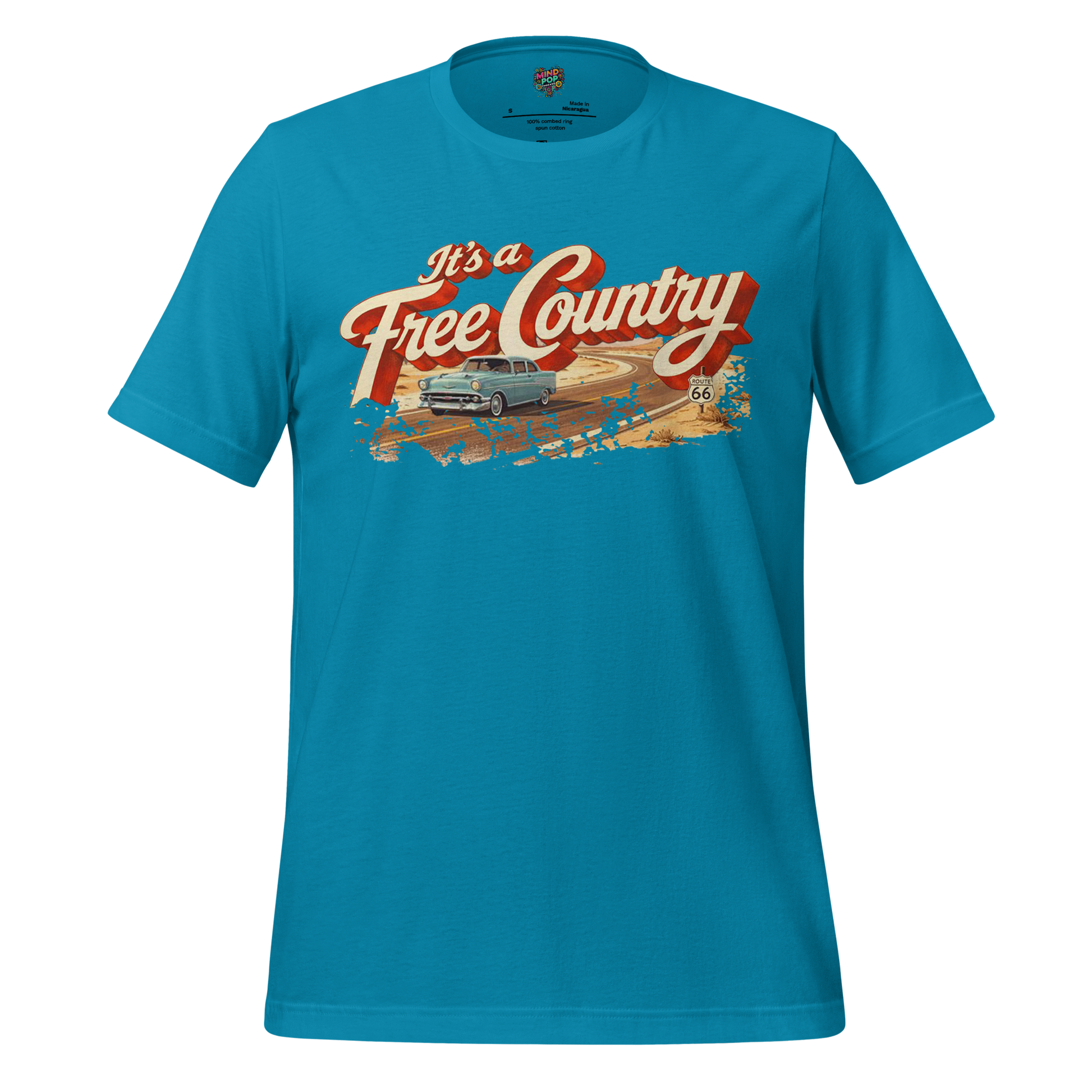 It's a Free Country Shirt Aqua