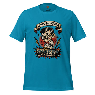 Retro Dweeb Tattoo Flash Graphic Tee - tshirt - MindPop Threads - Aqua - 4XL - 2924847_5311