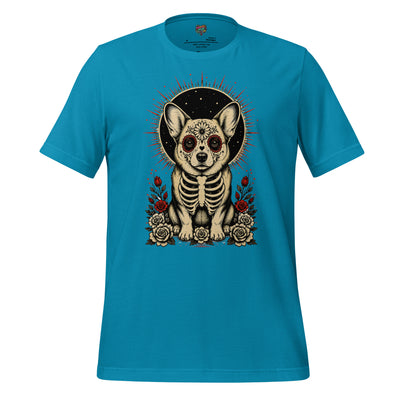 Sugar Skull Corg Graphic Tee - tshirt - MPopTop - Aqua - 4XL - 5489253_5311