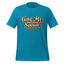 Blue graphic slogan t-shirt with 'Gag Me with a Spoon' front print