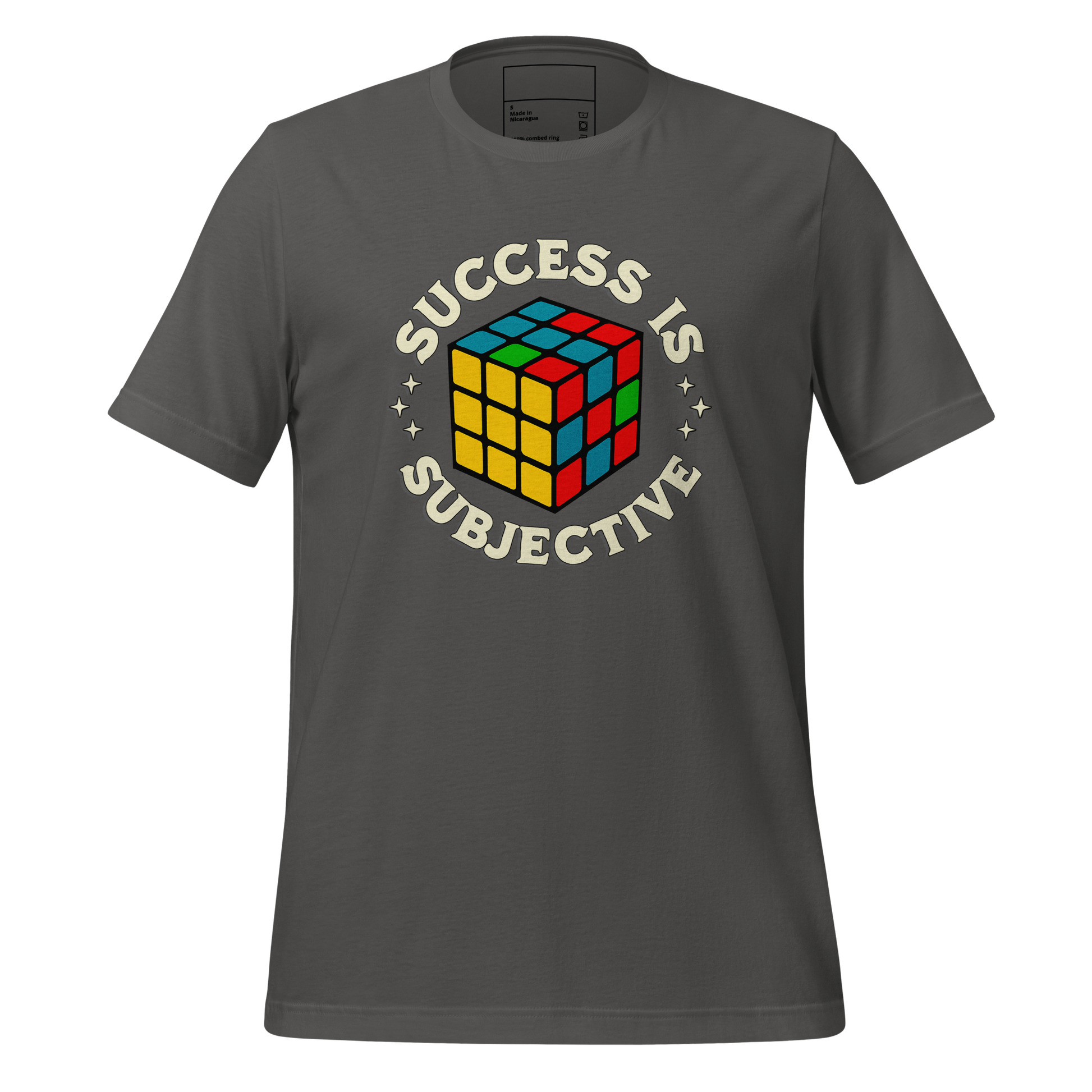 Success is Subjective Rubik’s Cube Tee — Retro Puzzle Art Asphalt
