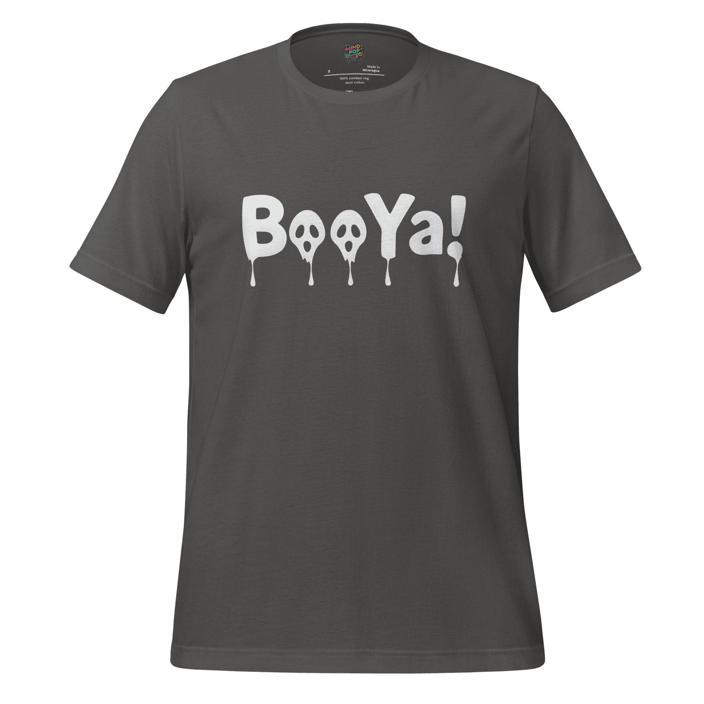 BooYa Ghost Shirt — Retro 90s Halloween Tee Asphalt