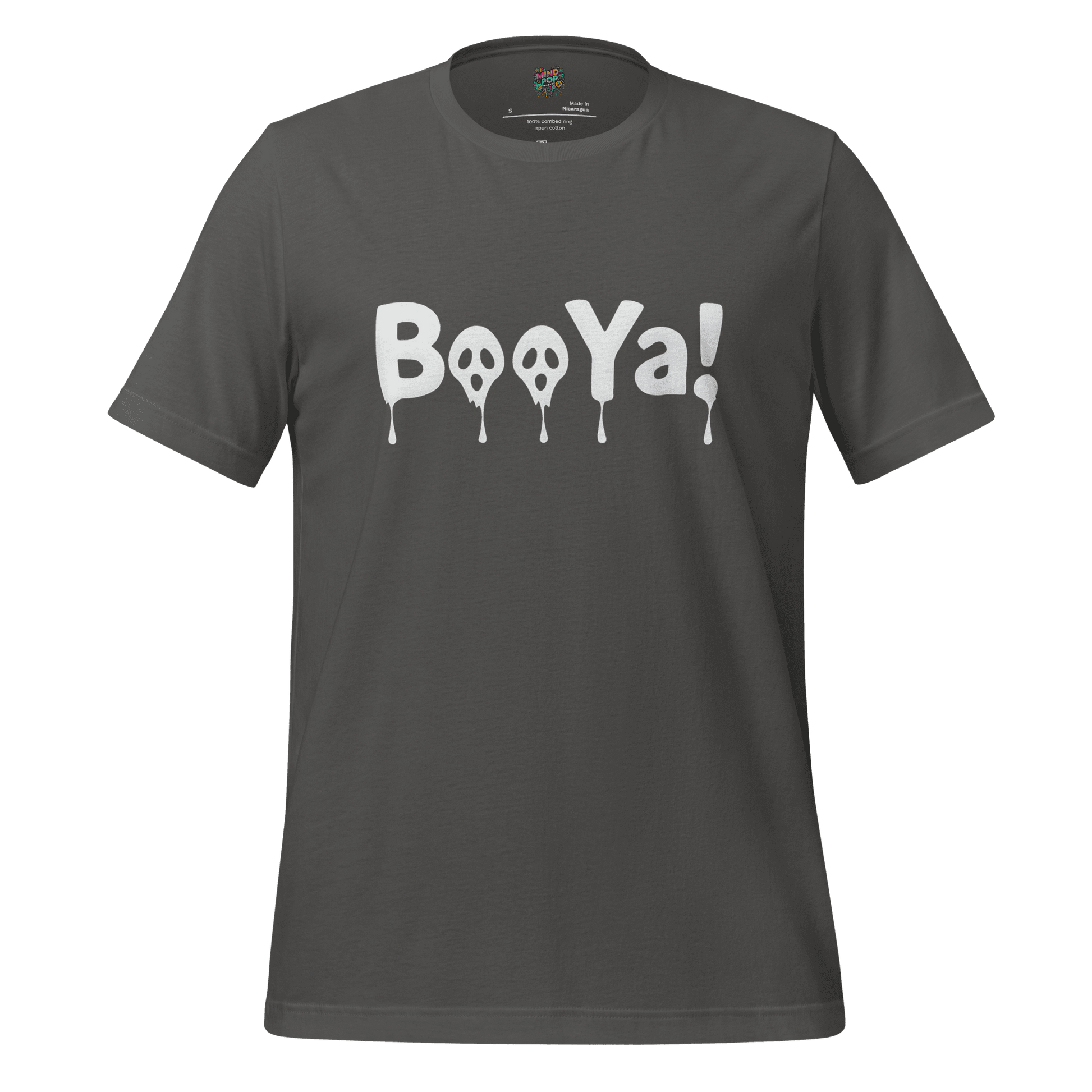 BooYa Ghost Shirt — Retro 90s Halloween Tee Asphalt