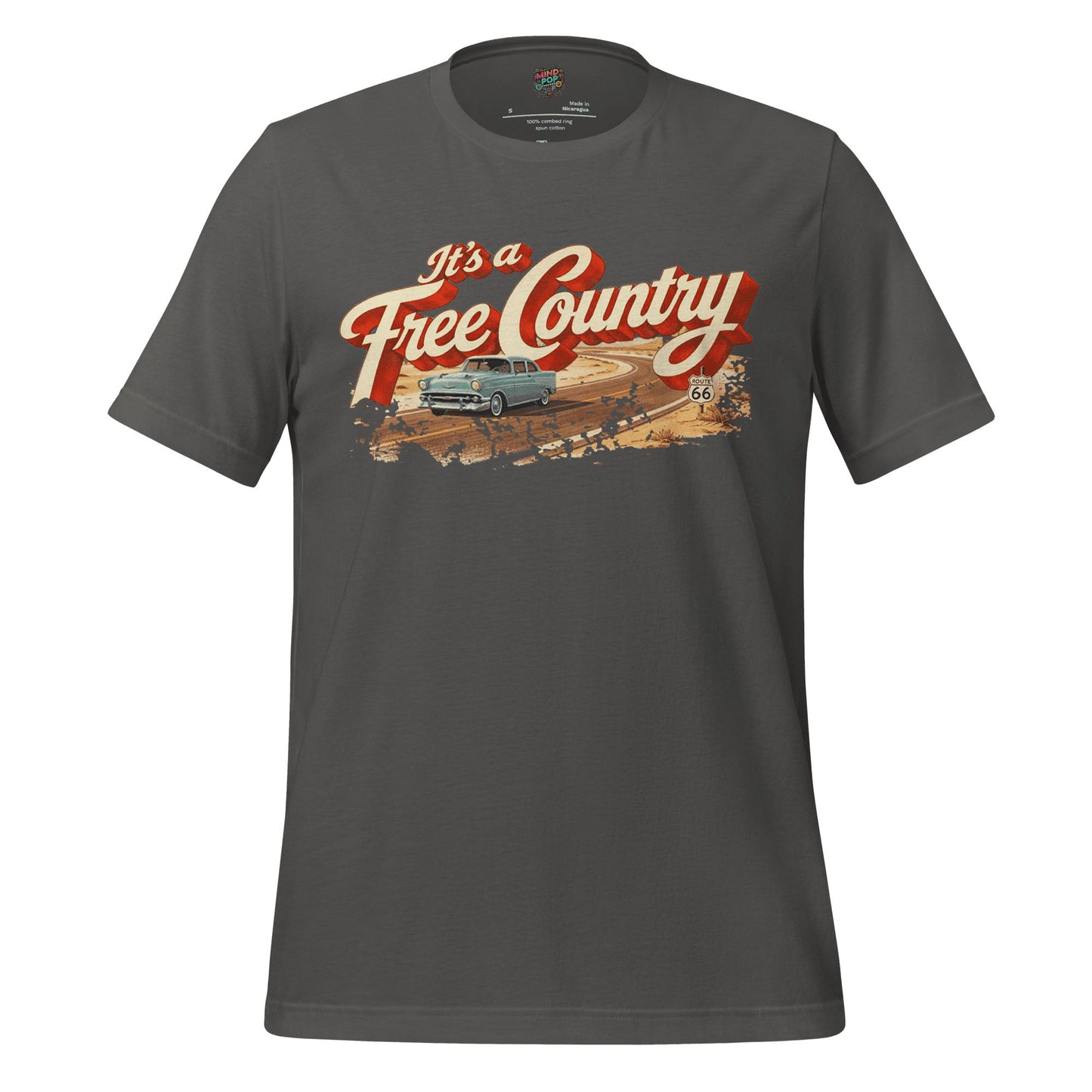 It's a Free Country Shirt Asphalt