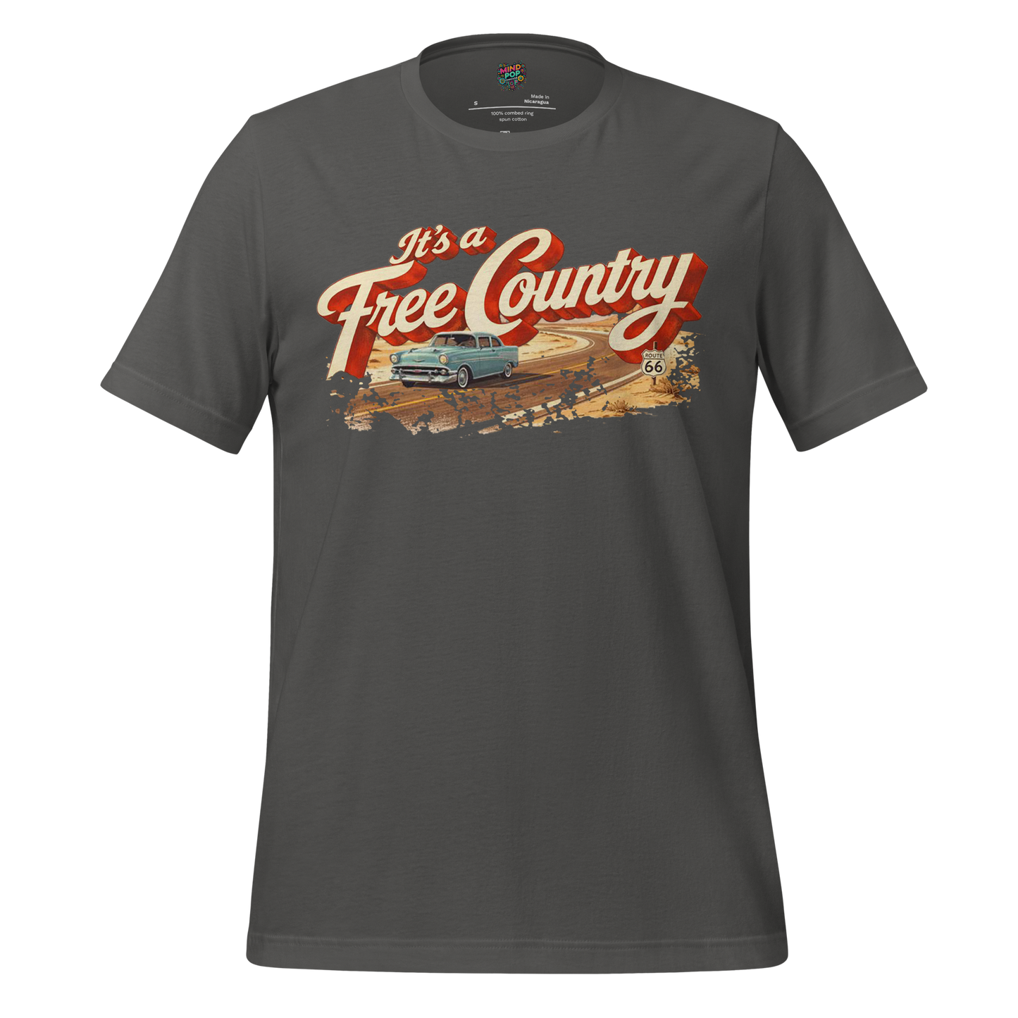 It's a Free Country Shirt Asphalt