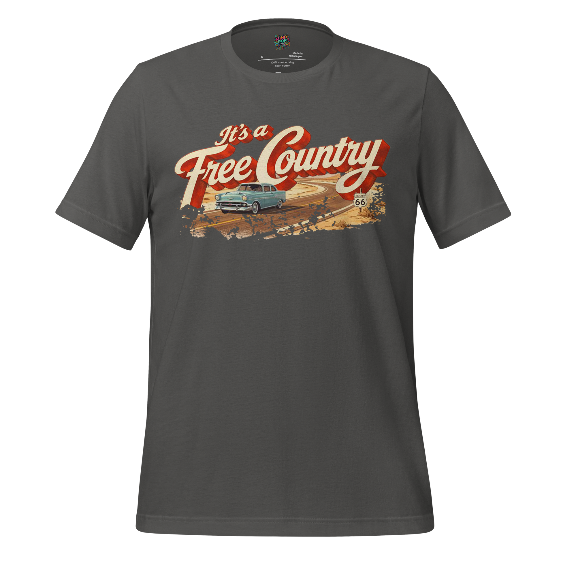 It's a Free Country Shirt Asphalt