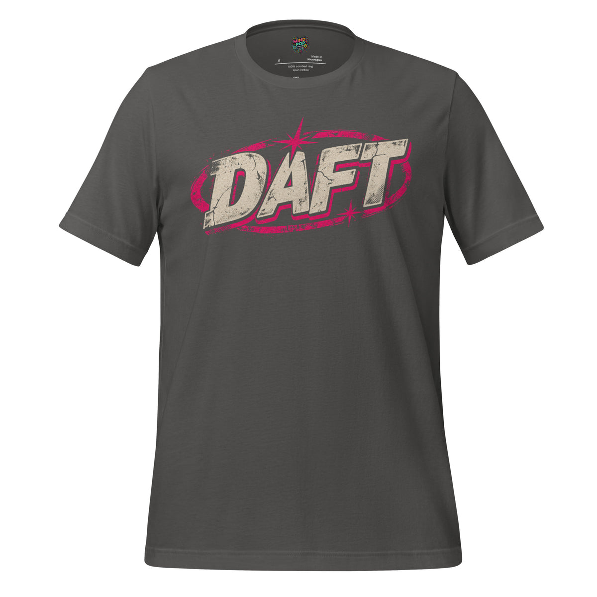 Daft Retro Grunge Graphic Tee in Asphalt
