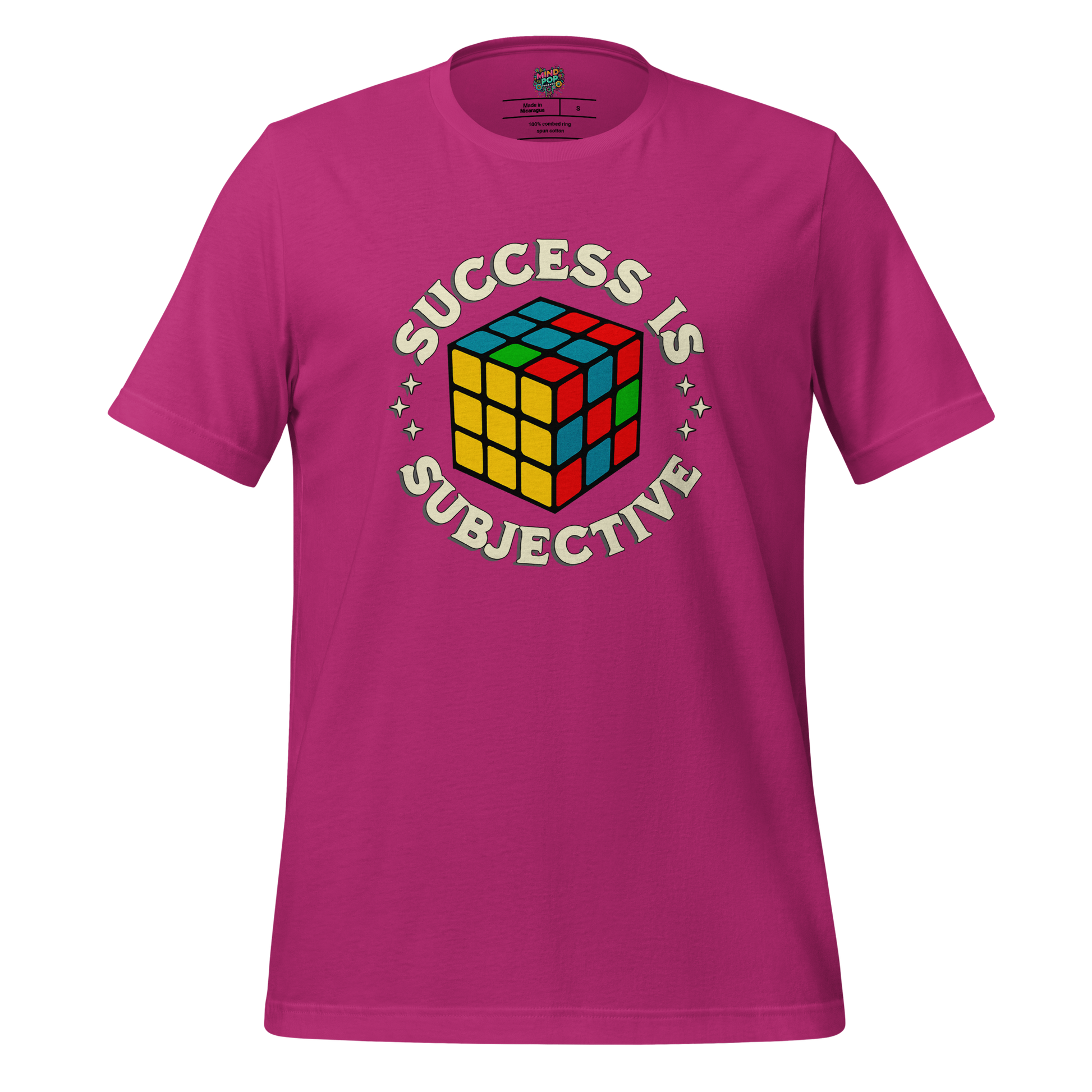 Success is Subjective Rubik’s Cube Tee — Retro Puzzle Art Berry