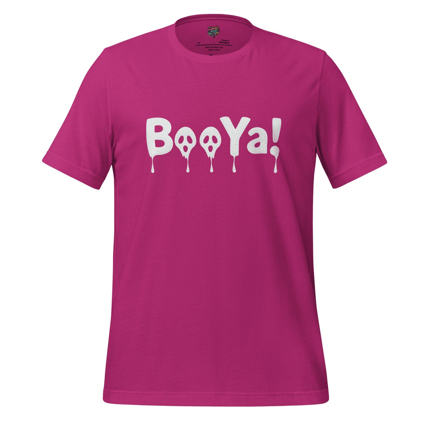 BooYa Ghost Shirt — Retro 90s Halloween Tee Berry