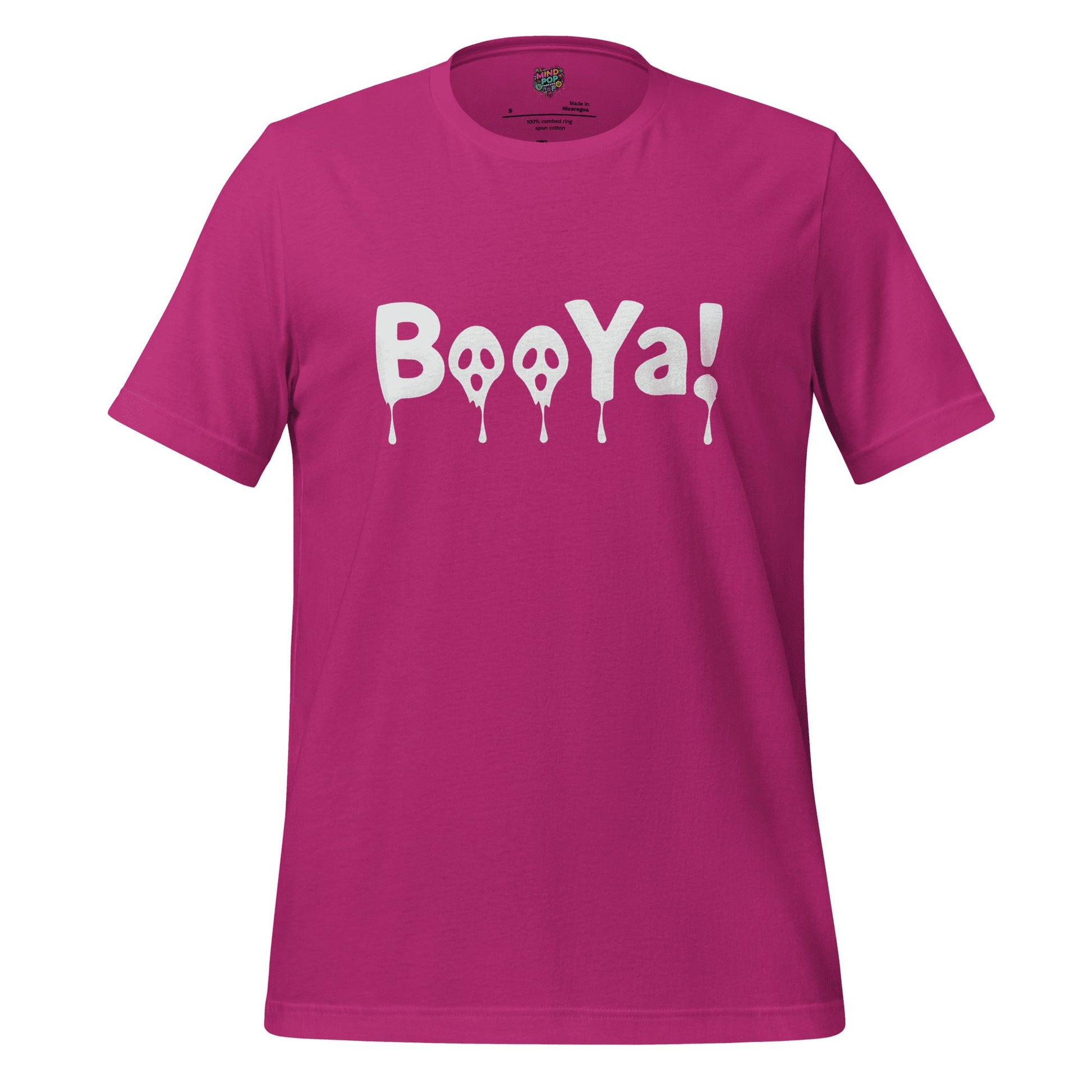 BooYa Ghost Shirt — Retro 90s Halloween Tee Berry