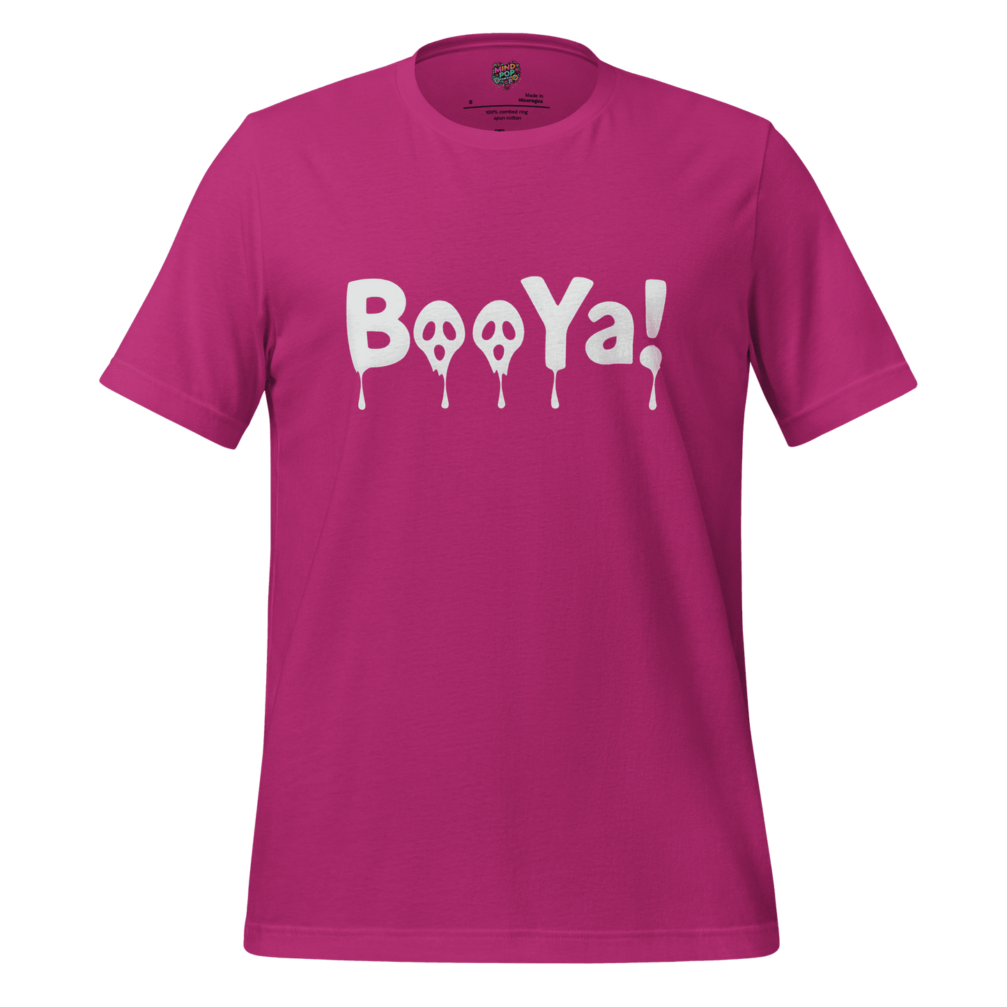 BooYa Ghost Shirt — Retro 90s Halloween Tee Berry
