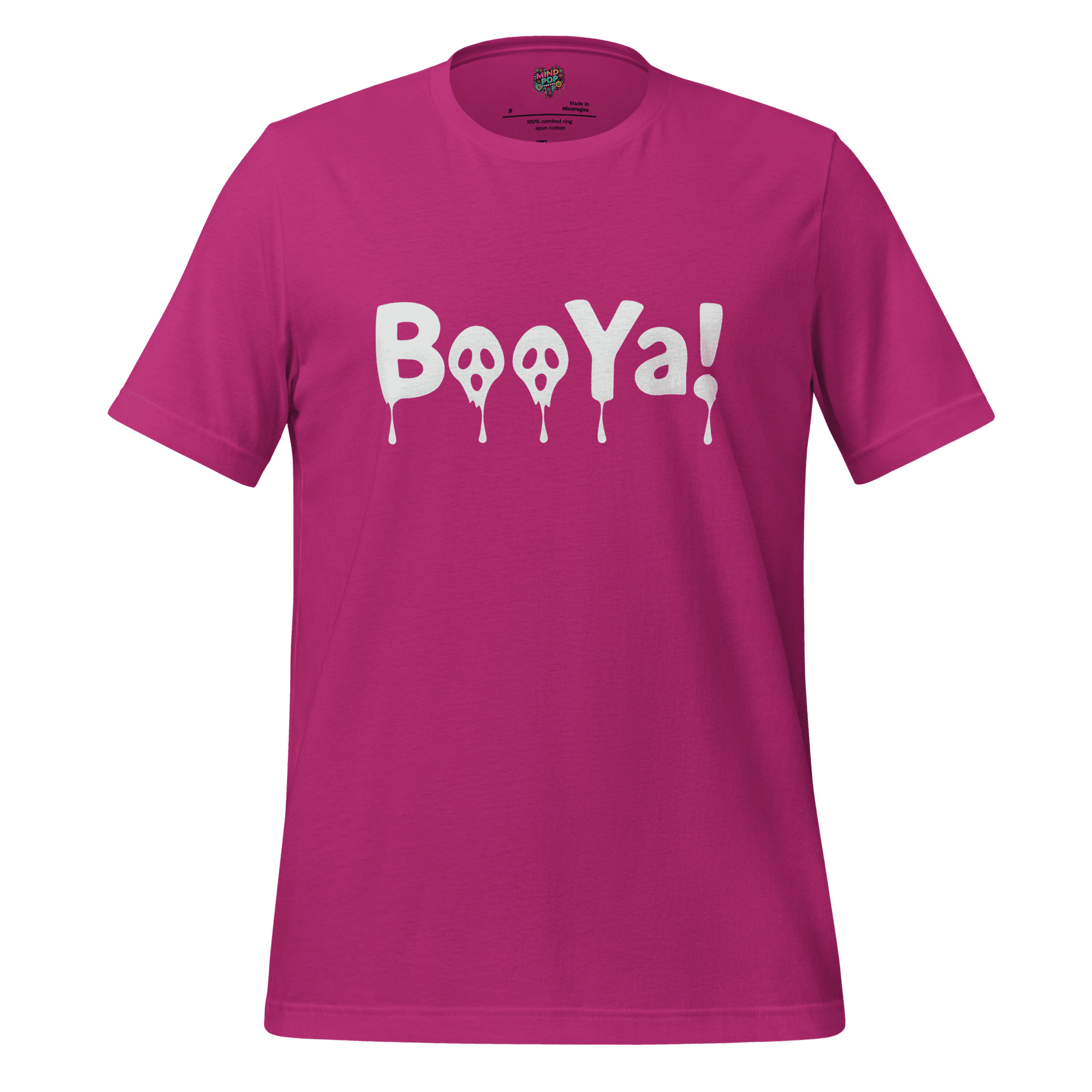 BooYa Ghost Shirt — Retro 90s Halloween Tee Berry