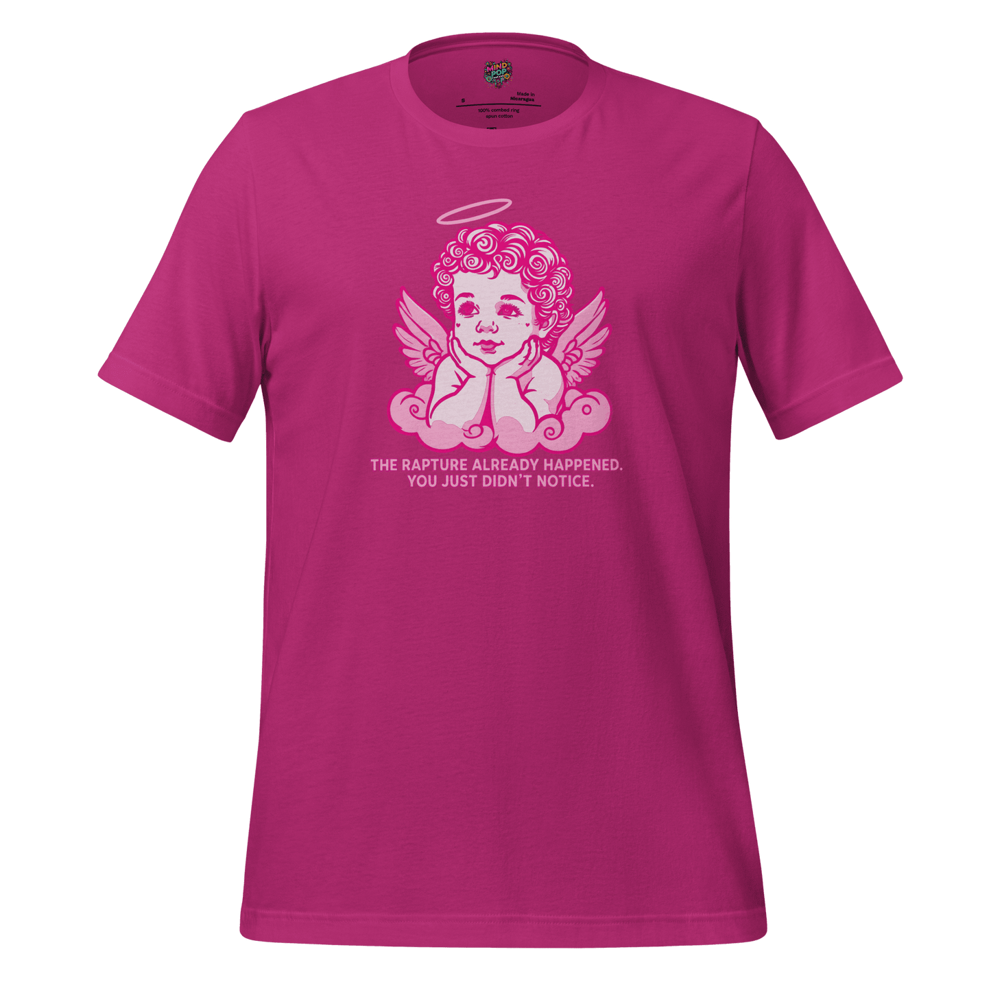 The Rapture Already Happened — Sarcastic Angel Tee Berry