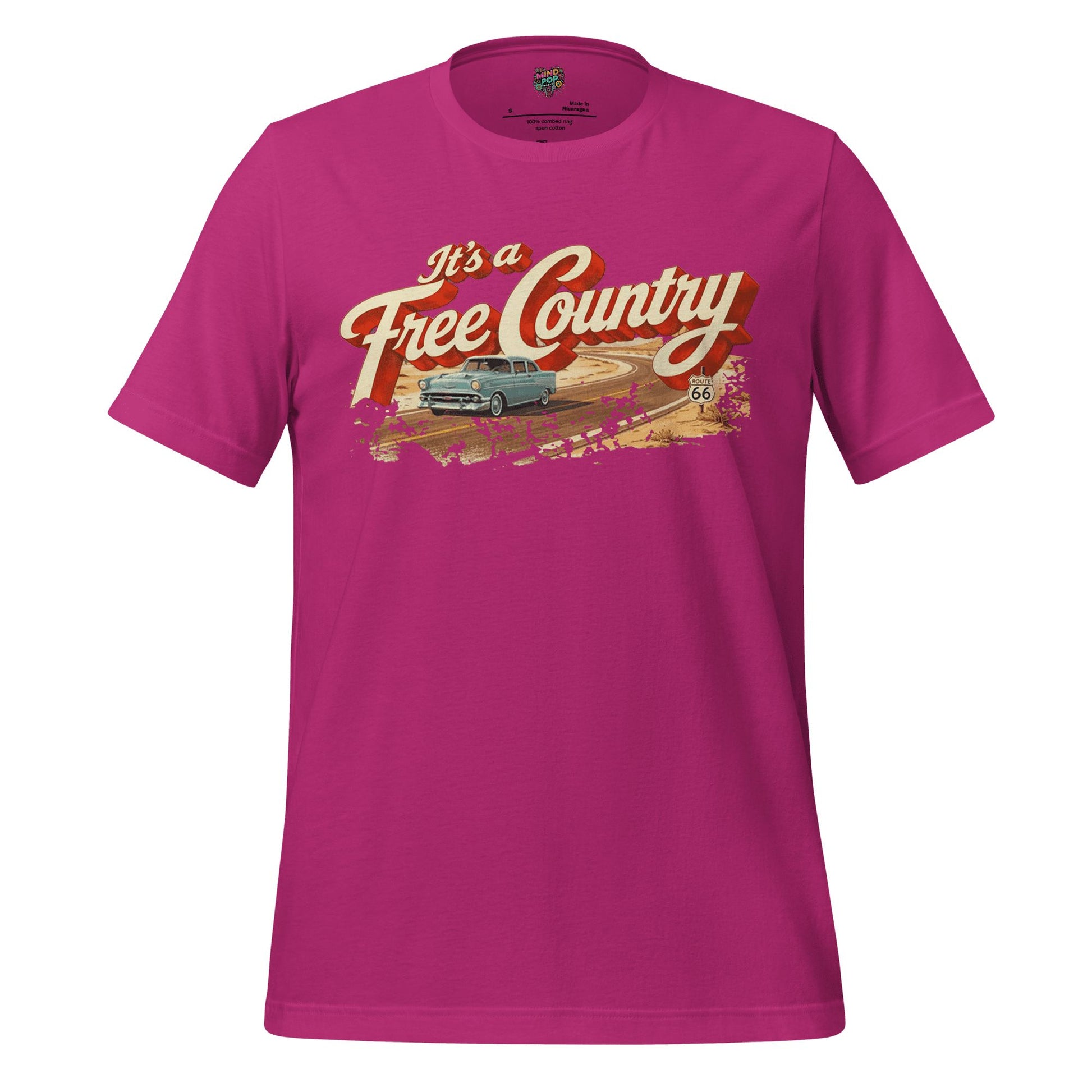 It's a Free Country Shirt Berry