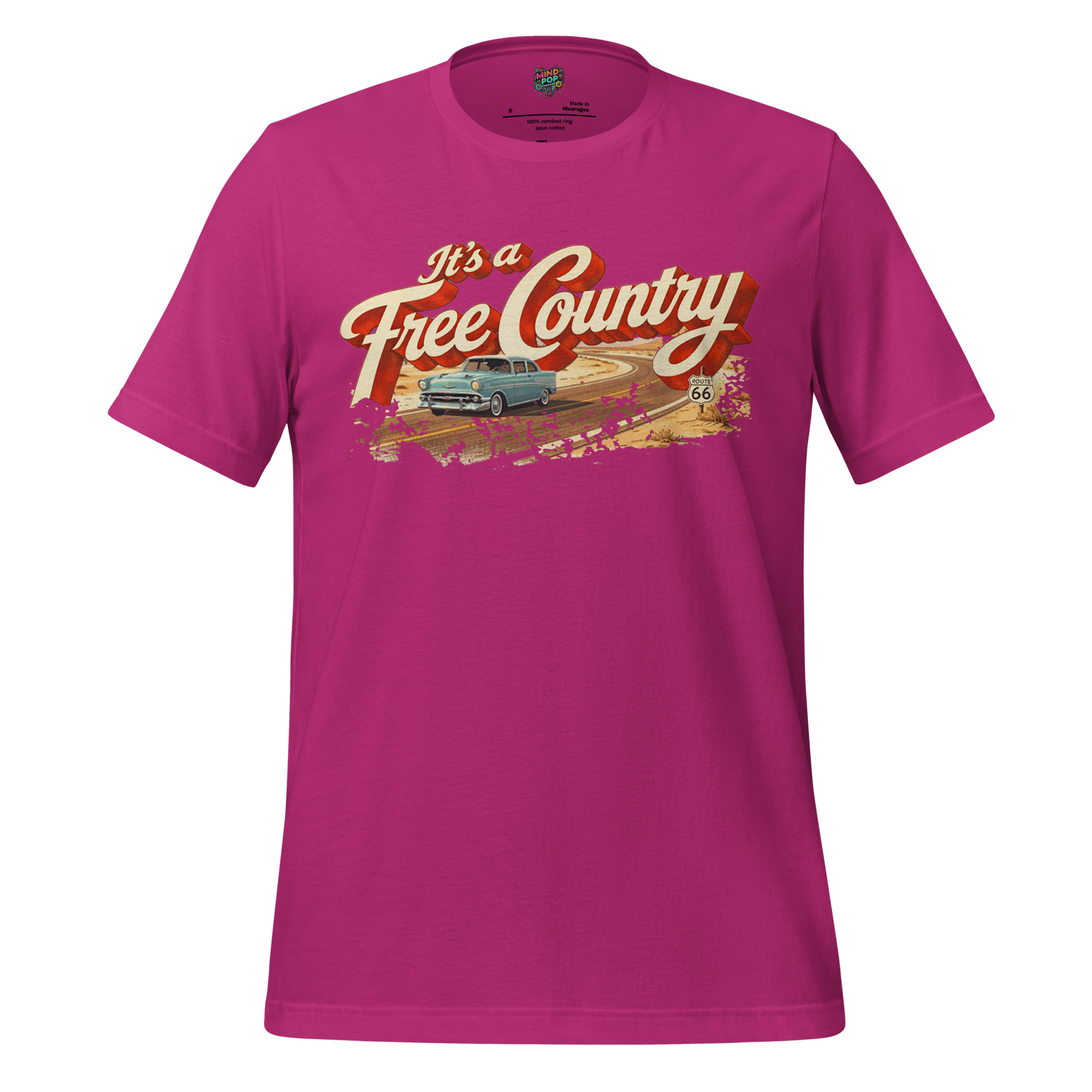 It's a Free Country Shirt Berry