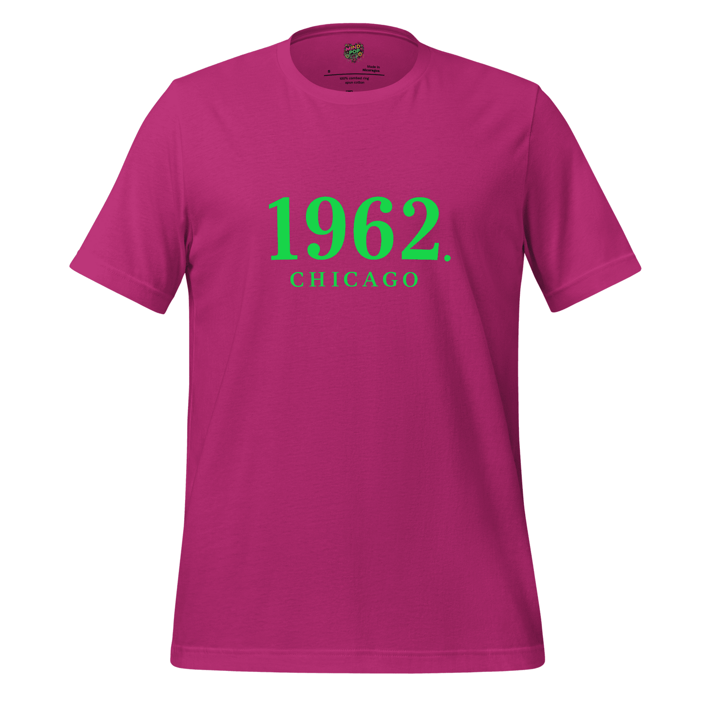 1962 Chicago Shirt – Minimalist River Green St Patrick’s Day Graphic Tee Berry