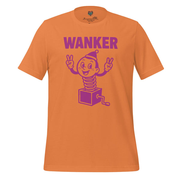 Wanker British Slang Shirt - tshirt - MPopTop - Burnt Orange - 2XL - 4679033_4055