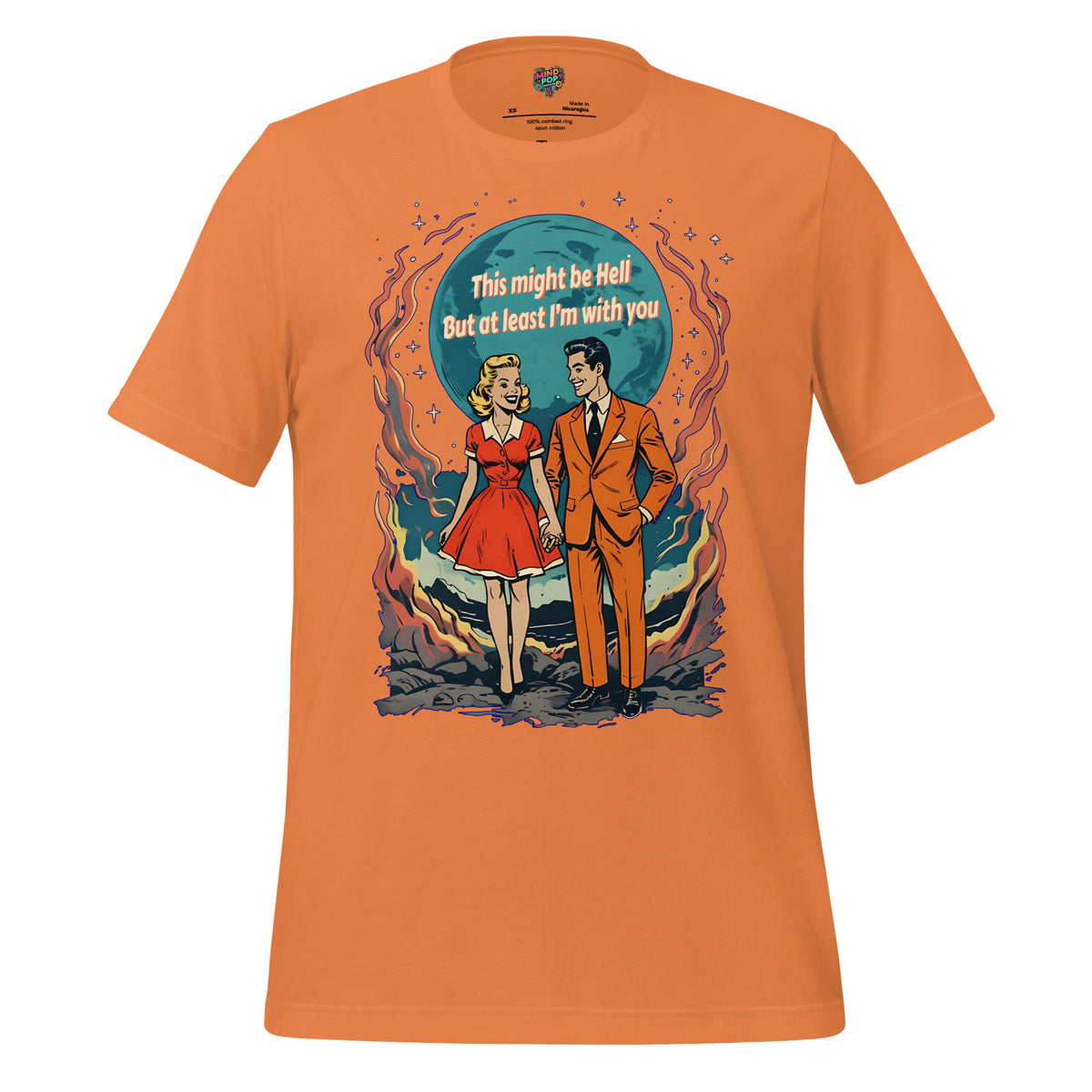 Dark Romance Graphic Tee in Burnt Orange