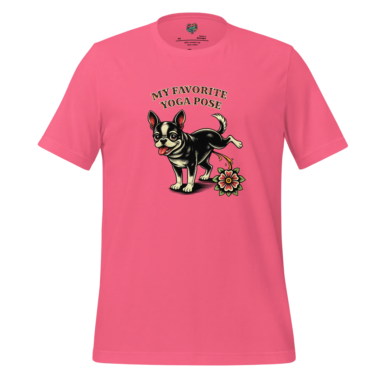 My Favorite Yoga Pose is Three-Legged Dog Shirt Charity Pink