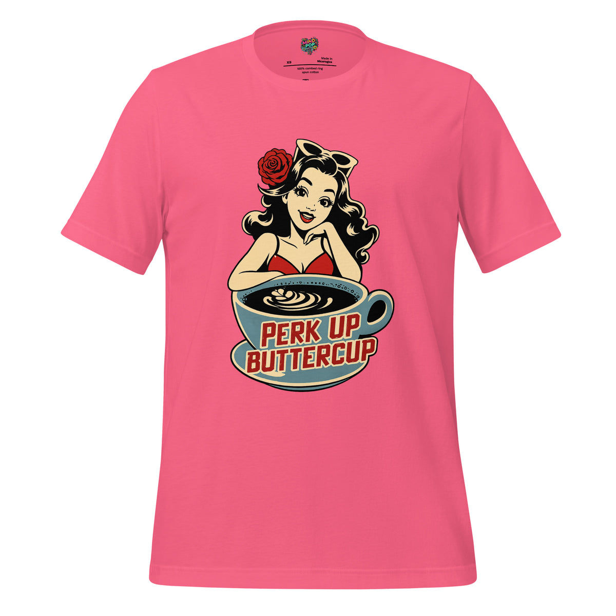Perk Up Buttercup Shirt in Charity Pink