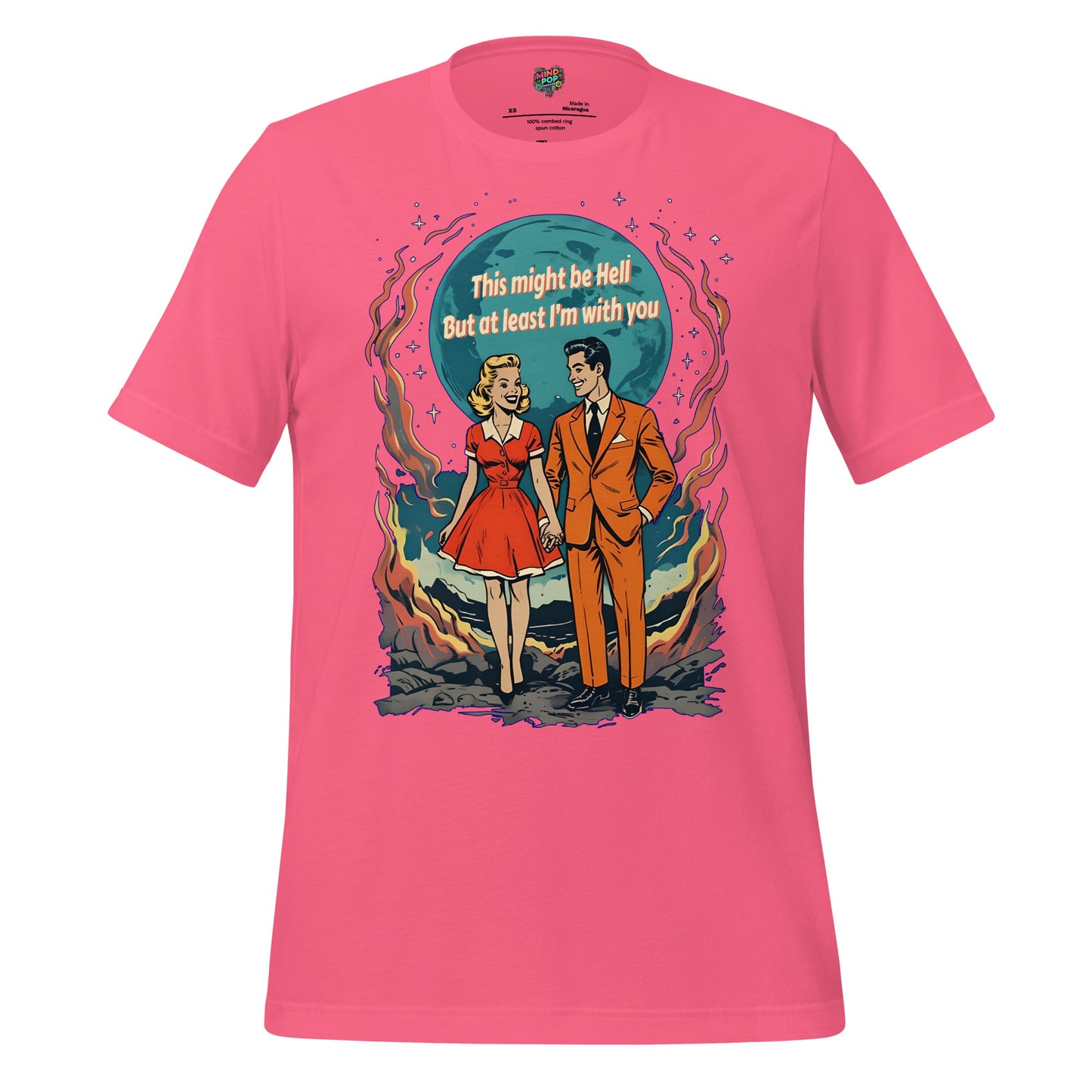 Dark Romance Graphic Tee in Charity Pink