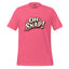 Pink graphic statement T-shirt with bold "OH SNAP!" typography