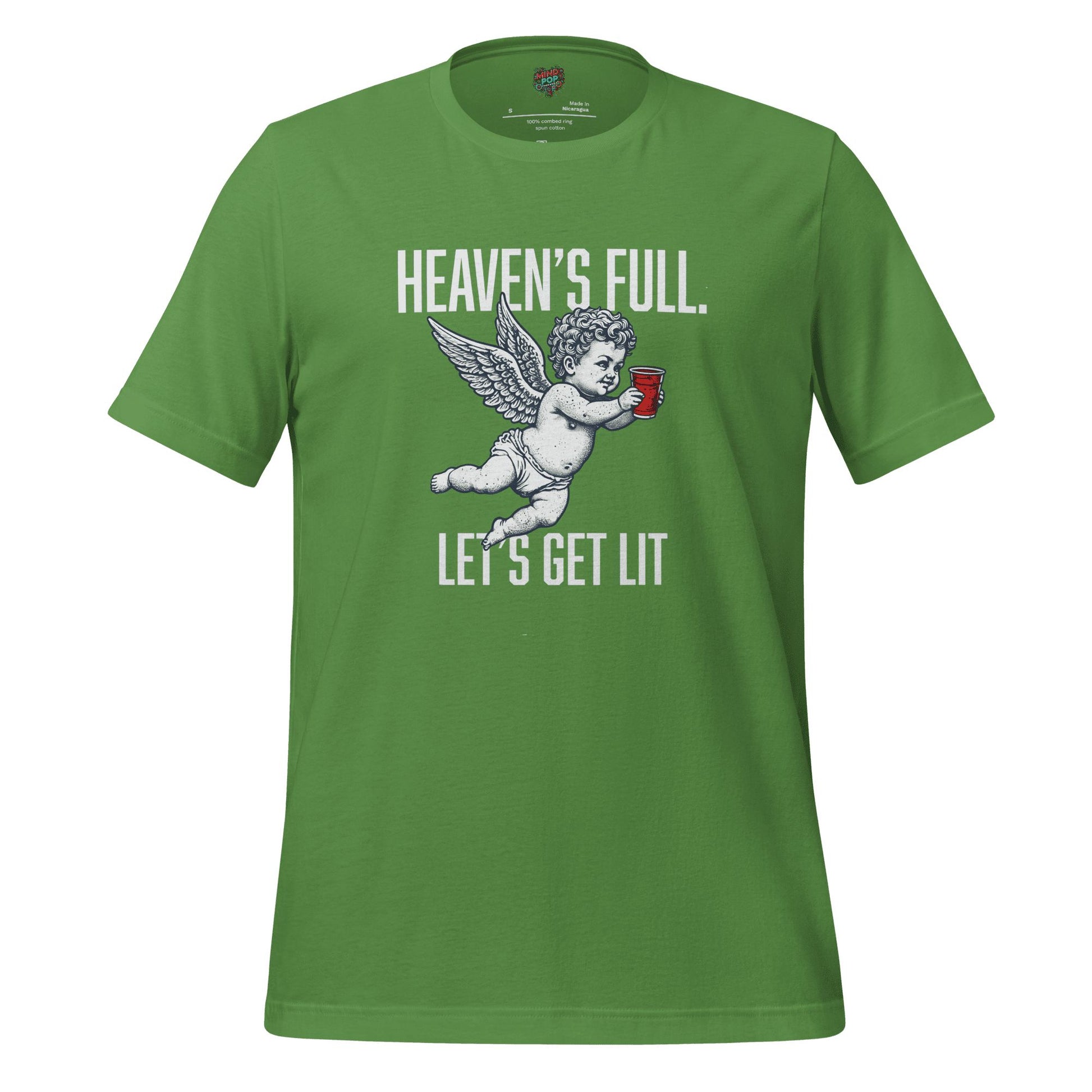 Heaven’s Full Let’s Get Lit — Party Angel Tee Leaf