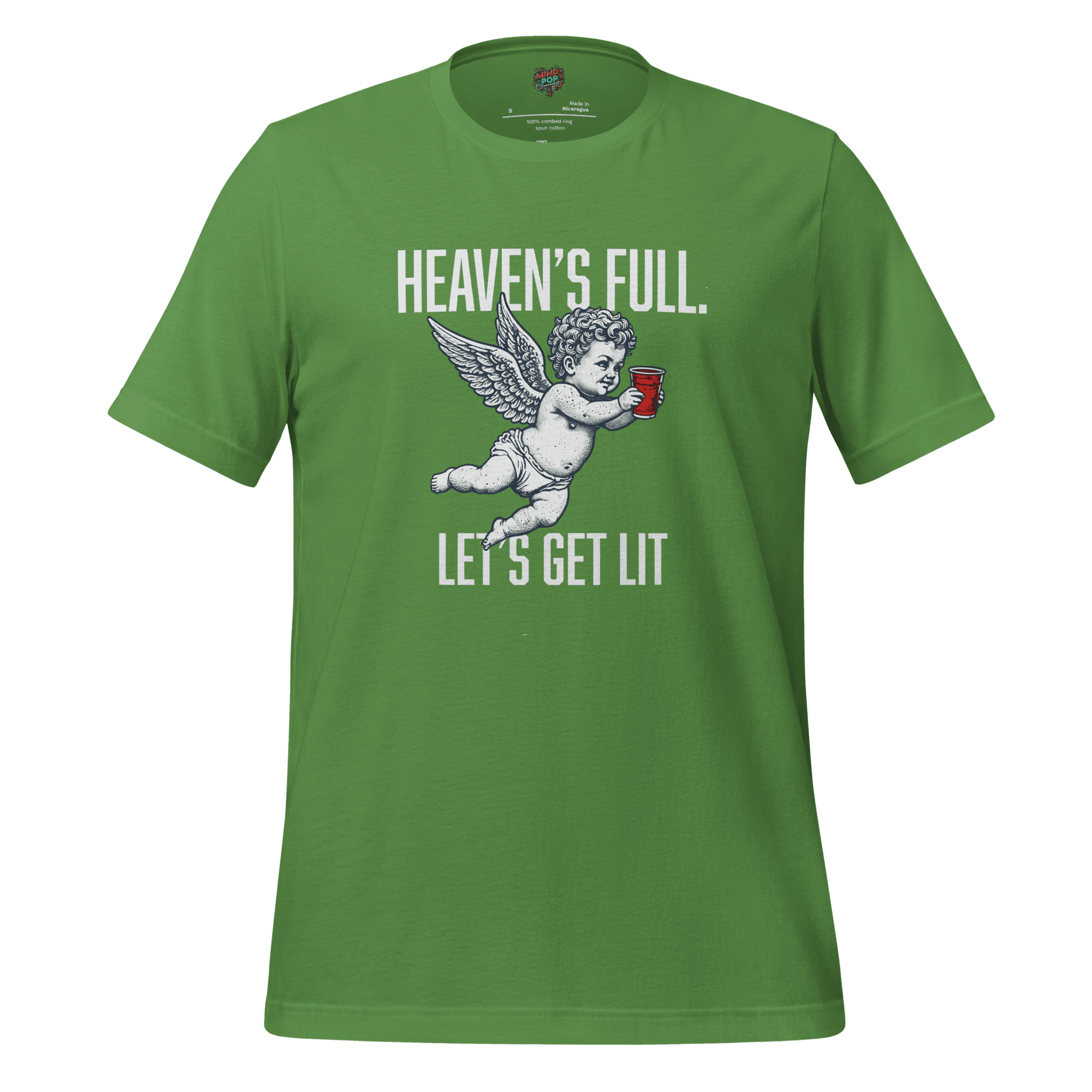 Heaven’s Full Let’s Get Lit — Party Angel Tee Leaf