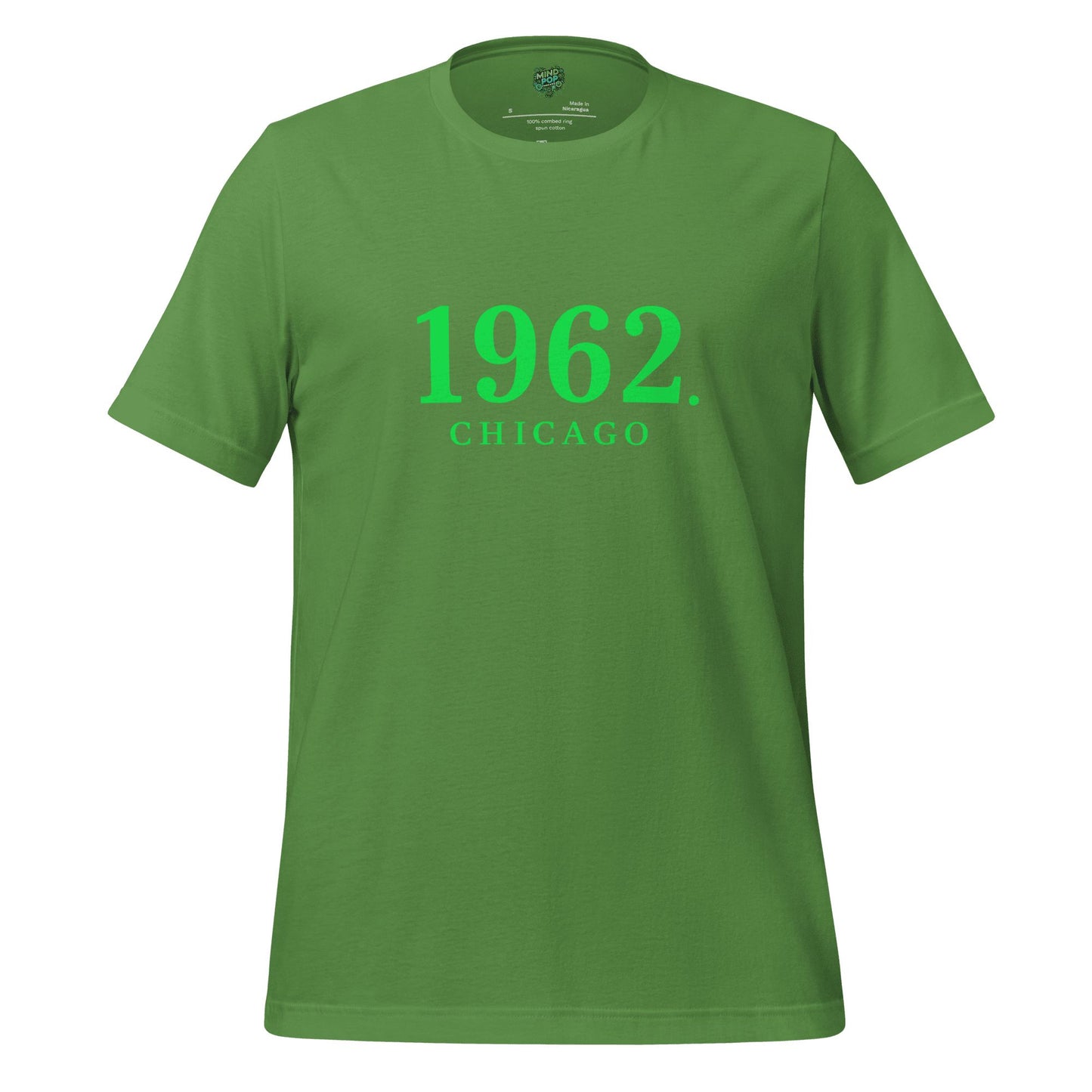 1962 Chicago Shirt – Minimalist River Green St Patrick’s Day Graphic Tee Leaf