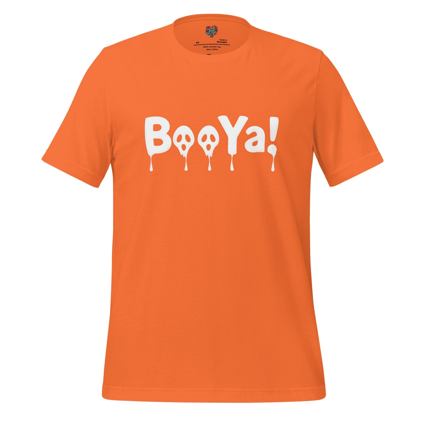BooYa Ghost Shirt — Retro 90s Halloween Tee Orange